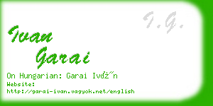 ivan garai business card